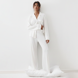 Emerce - Basic Linen Pajama Set - White