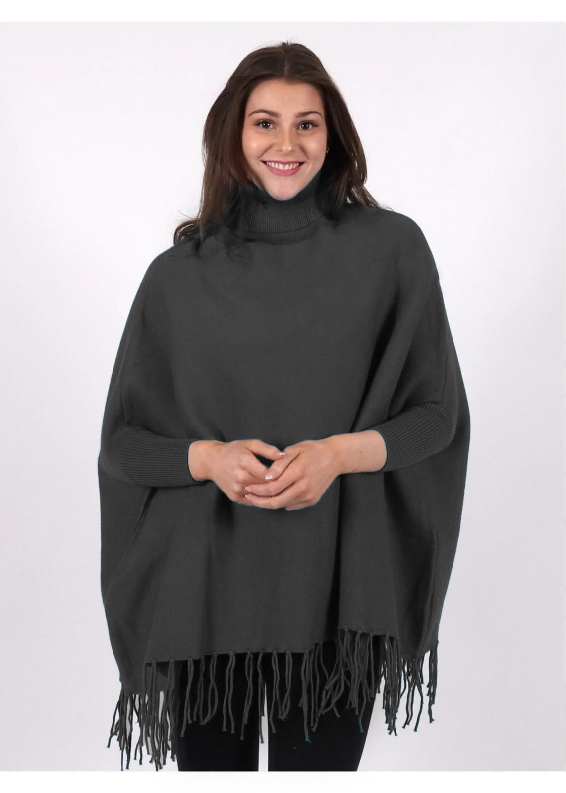 Emerce - PLAIN PONCHO - CHARCOAL