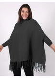 Emerce - PLAIN PONCHO - CHARCOAL