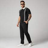 Emerce - Stripe Zip Tracksuit - Black