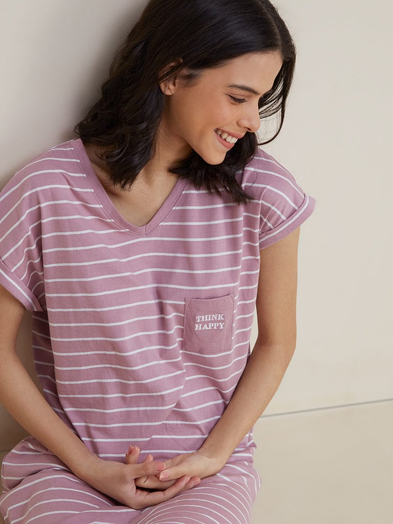 THINK HAPPY PRINTED T-SHIRT ONLY