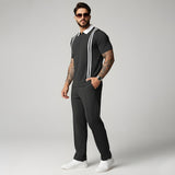 Emerce - Stripe Zip Tracksuit - Charcoal