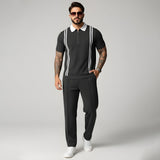 Emerce - Stripe Zip Tracksuit - Charcoal