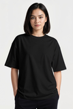 Emerce - Black Drop Shoulder Tshirt-W