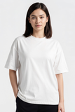 Emerce - White Drop Shoulder Tshirt-W