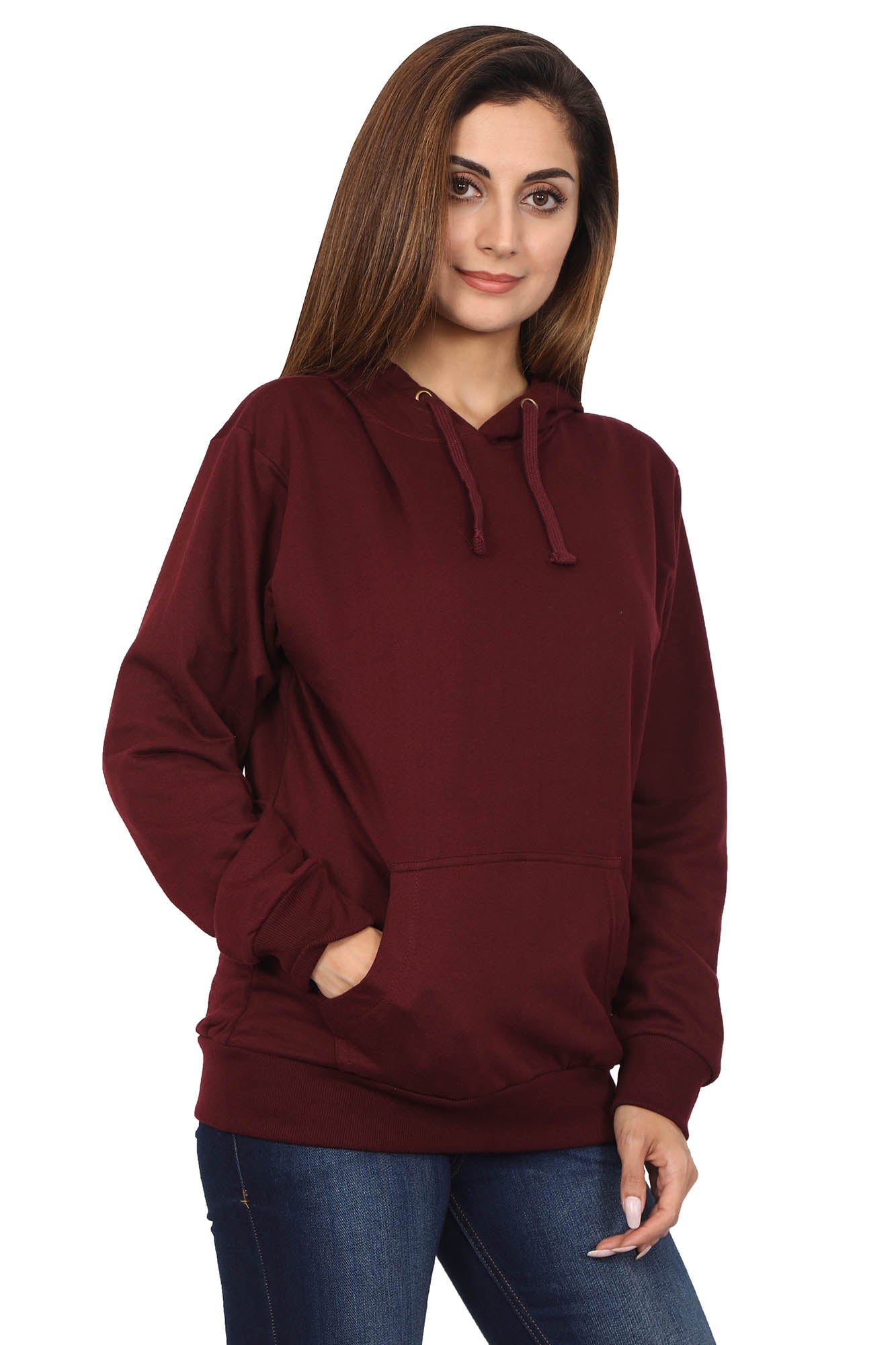 Emerce - Women Basic Hoodie - Maroon