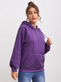 Emerce - Women Basic Hoodie - Purple