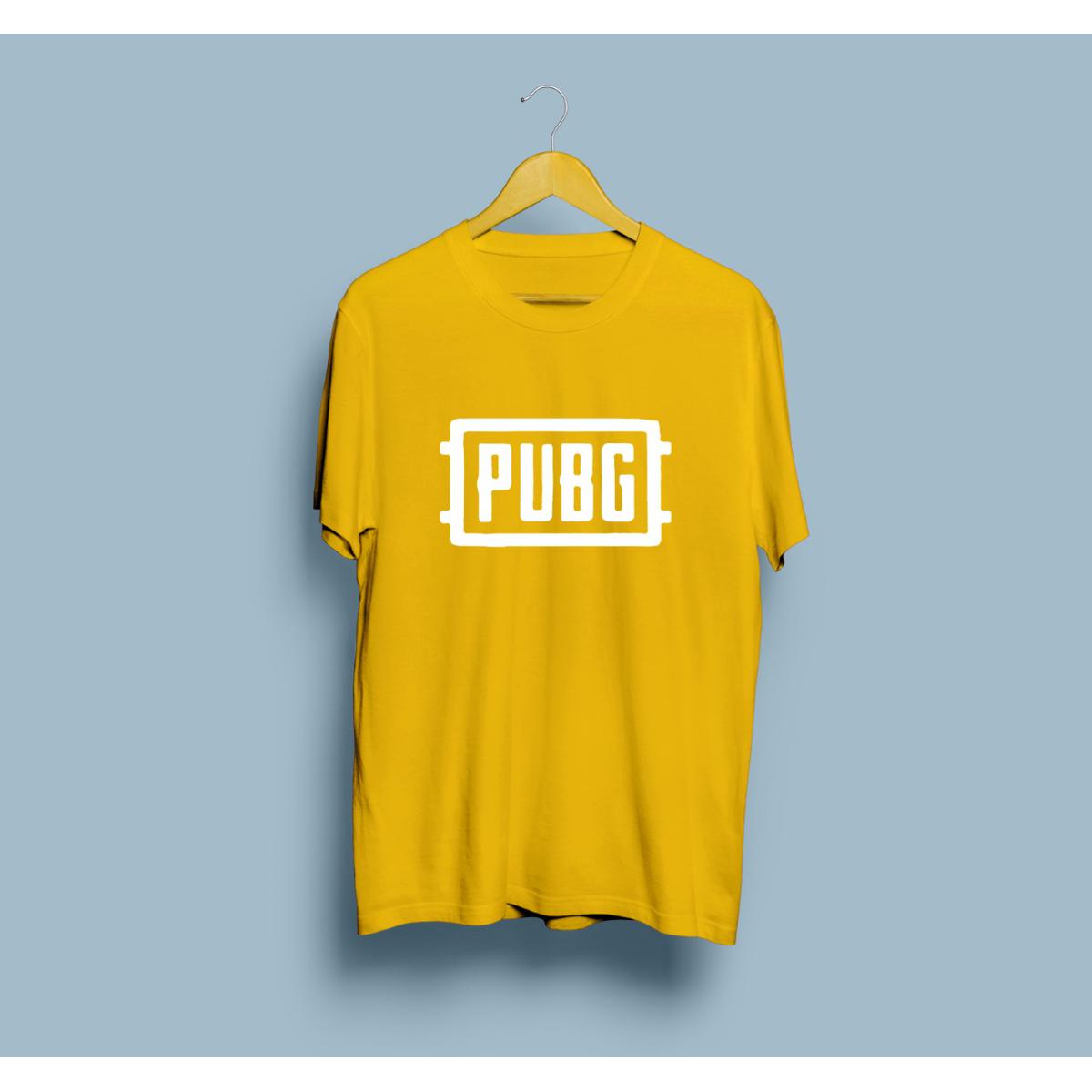 Emerce- PUBG Printed Half Sleeves T Shirt Yellow