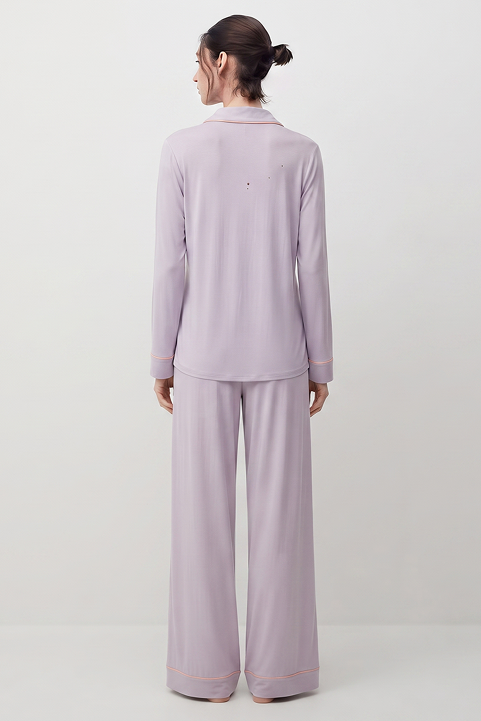 Emerce - Basic Linen Pajama Set - Lilac