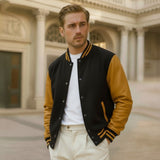 Emerce - Varsity Button Jacket - Black