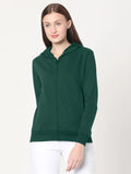 ZIPPER HOODIE - bottle green
