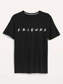 Emerce- F.R.I.E.N.D.S Printed Half Sleeves T Shirt Black