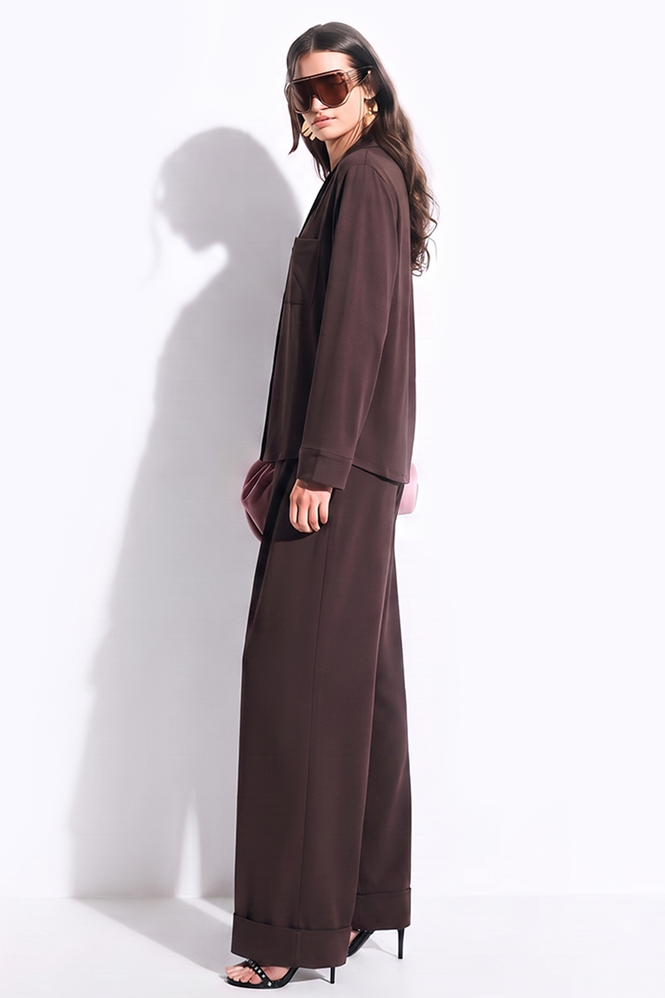 Emerce - Basic Linen Pajama Set - Mocha