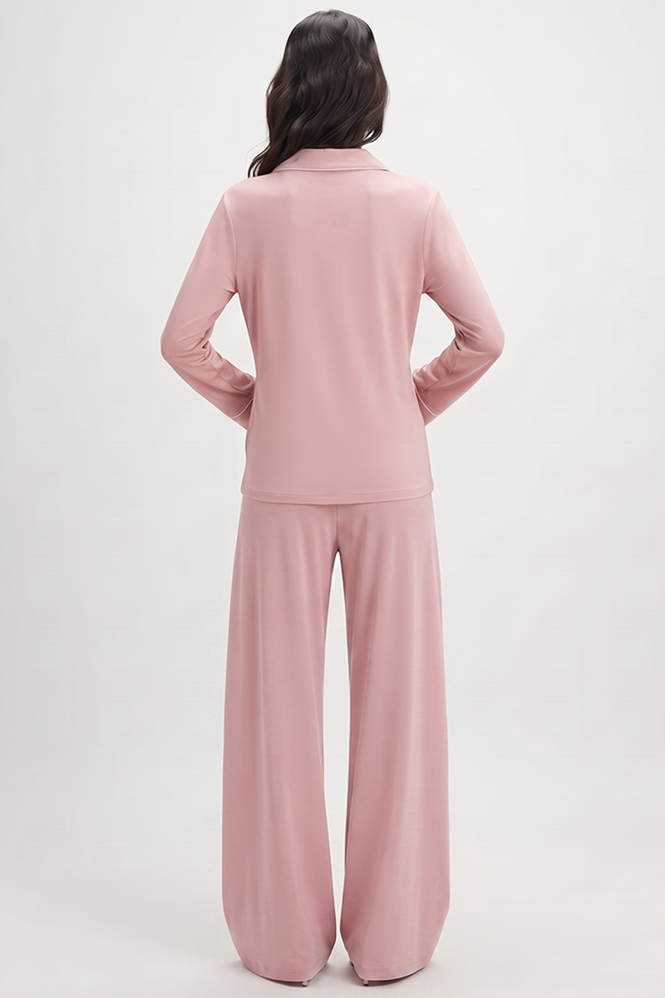 Emerce - Basic Linen Pajama Set - Dusty Pink