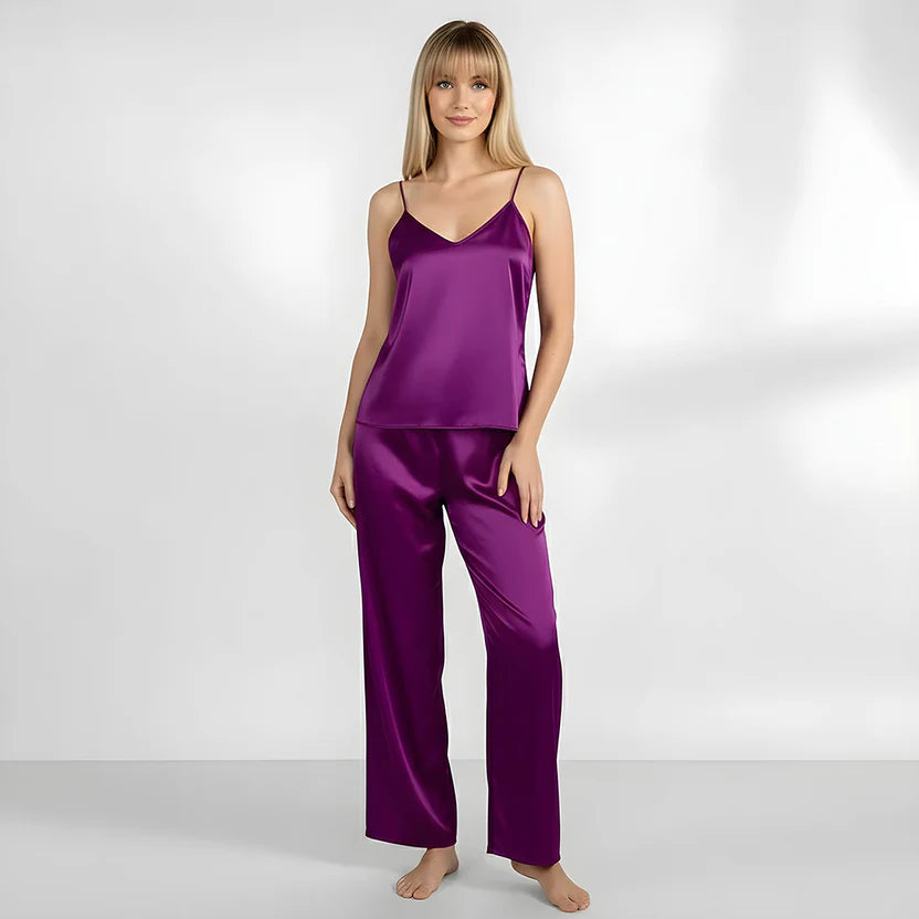 Emerce - Silk Cami Comfort Set - Purple
