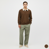 Emerce -Collar Fleece Polo - Brown