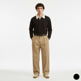 Emerce -Collar Fleece Polo - Black